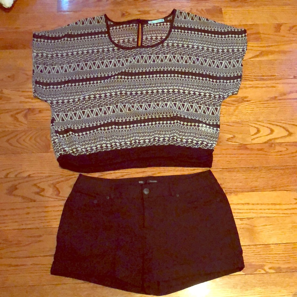 **Super Cute Short and Top Outfit!! Maurices XL